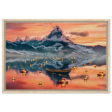 Twilight Serenity | Lanterns of Reflection | Photography and Natural Beauty Art Print - 50x75 cm / 20x30″ - Framed Canvas - Wood frame