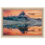 Twilight Serenity | Lanterns of Reflection | Photography and Natural Beauty Art Print - 30x45 cm / 12x18″ - Framed Canvas - Wood frame