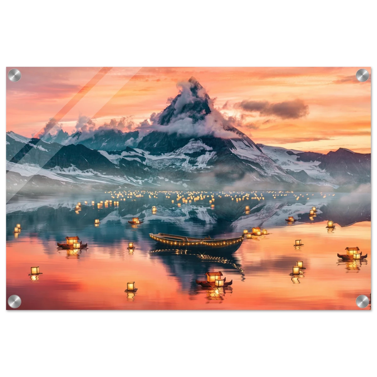 Twilight Serenity | Lanterns of Reflection | Photography and Natural Beauty Art Print - 40x60 cm / 16x24″ - Acrylic Print - 
