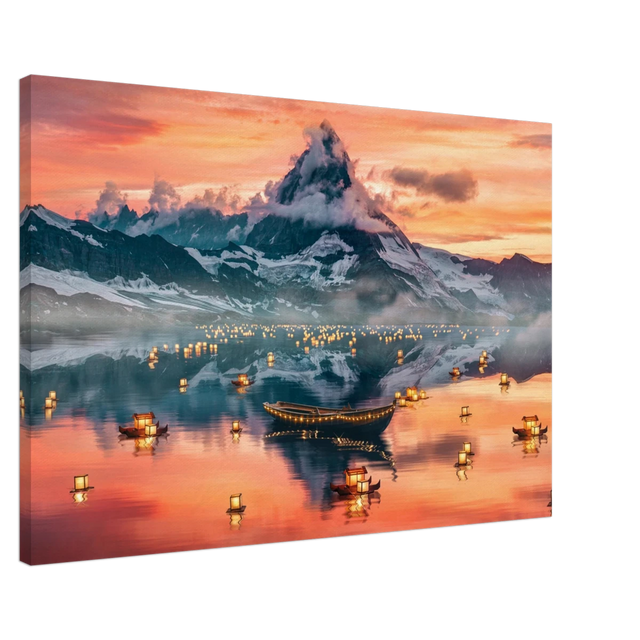 Twilight Serenity | Lanterns of Reflection | Photography and Natural Beauty Art Print - 60x90 cm / 24x36″ - Canvas - 