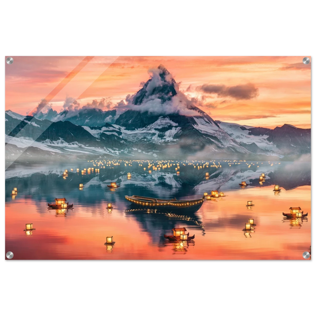 Twilight Serenity | Lanterns of Reflection | Photography and Natural Beauty Art Print - 60x90 cm / 24x36″ - Acrylic Print - 