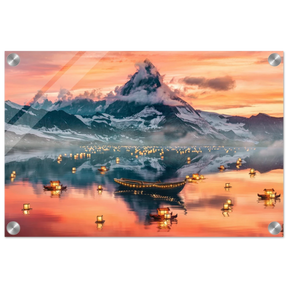 Twilight Serenity | Lanterns of Reflection | Photography and Natural Beauty Art Print - 30x45 cm / 12x18″ - Acrylic Print - 