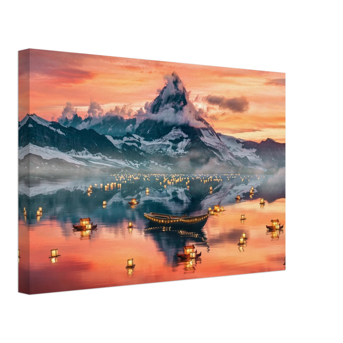 Twilight Serenity | Lanterns of Reflection | Photography and Natural Beauty Art Print - 30x45 cm / 12x18″ - Canvas - 