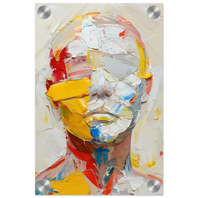 "Unspoken Layers" – Abstract Expressionist Portrait | Wall Art Print - Acrylic Print - 20x30 cm / 8x12″ - 