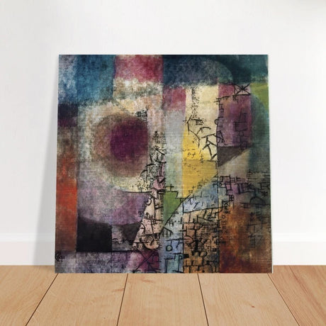 Untitled Abstract Art by Paul Klee - Brushed Aluminum Print - 40x40 cm / 16x16″ - 