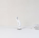 Upside Down Boy Sculpture – Modern Abstract White Resin Figurine for Creative Home & Contemporary Art Décor - Upside Down Boy Ornament - 