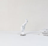 Upside Down Boy Sculpture – Modern Abstract White Resin Figurine for Creative Home & Contemporary Art Décor - Upside Down Boy Ornament - 