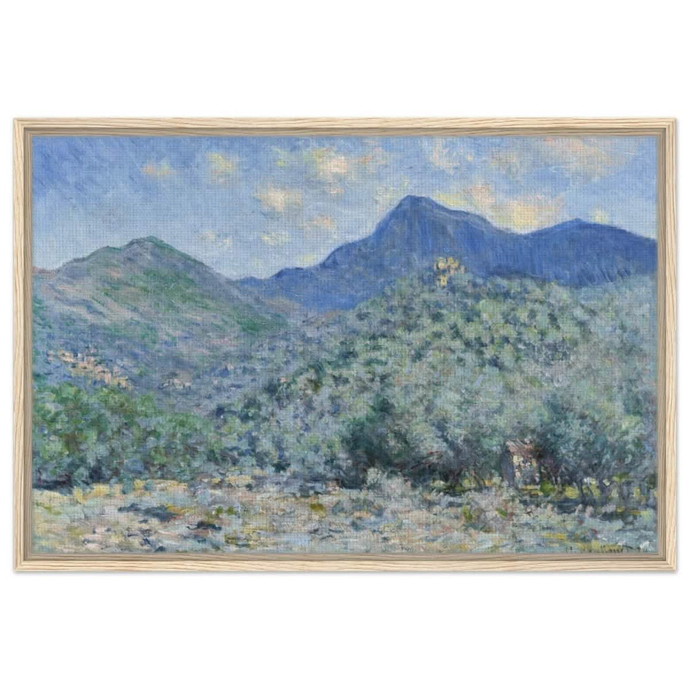 Valle Buona, Near Bordighera (1884) by Claude Monet | wall art print - 60x90 cm / 24x36″ - Framed Canvas - Wood frame