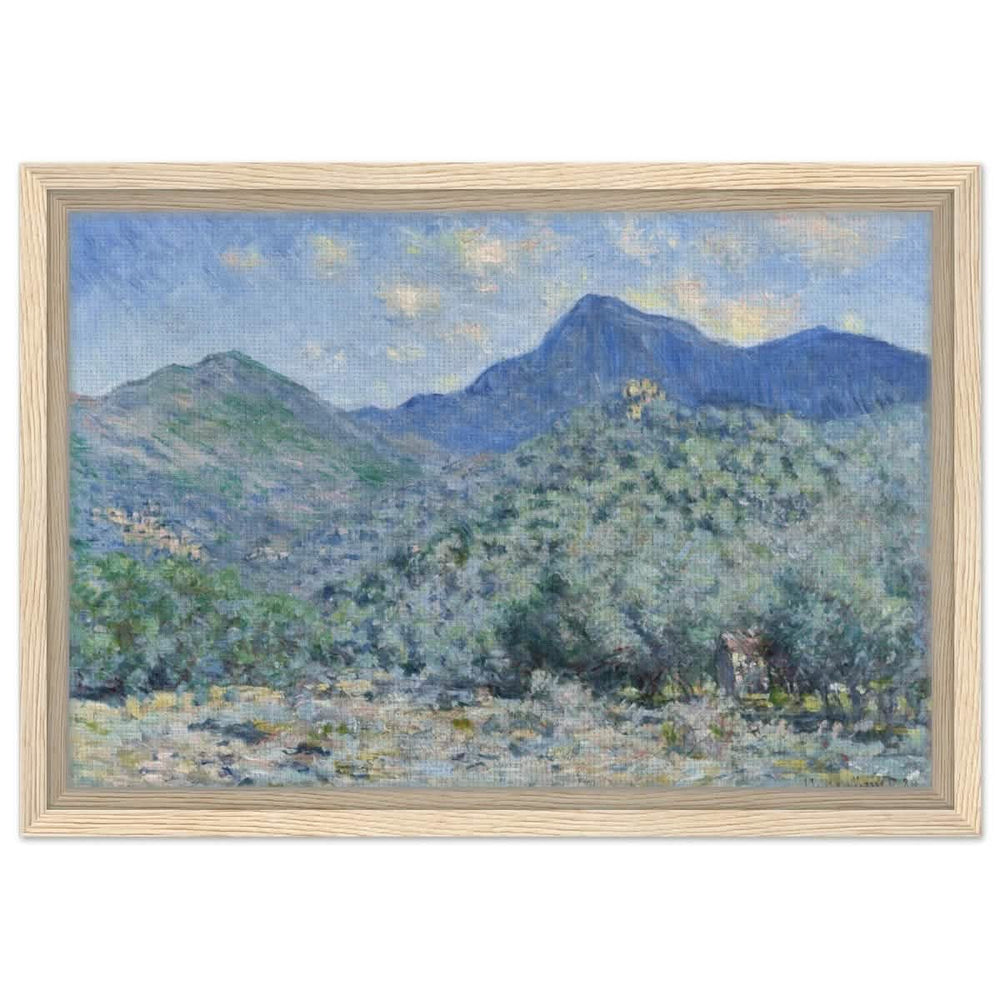 Valle Buona, Near Bordighera (1884) by Claude Monet | wall art print - 30x45 cm / 12x18″ - Framed Canvas - Wood frame