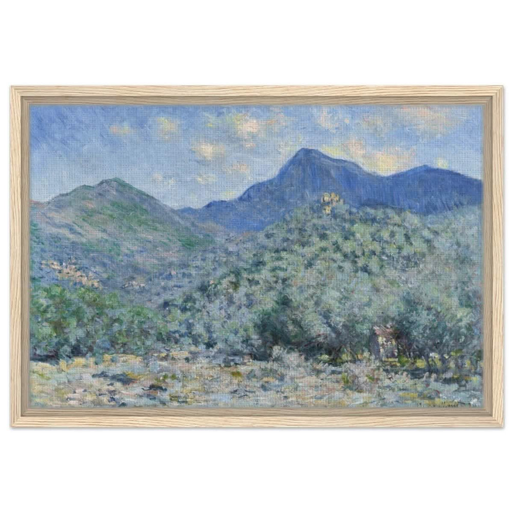 Valle Buona, Near Bordighera (1884) by Claude Monet | wall art print - 40x60 cm / 16x24″ - Framed Canvas - Wood frame