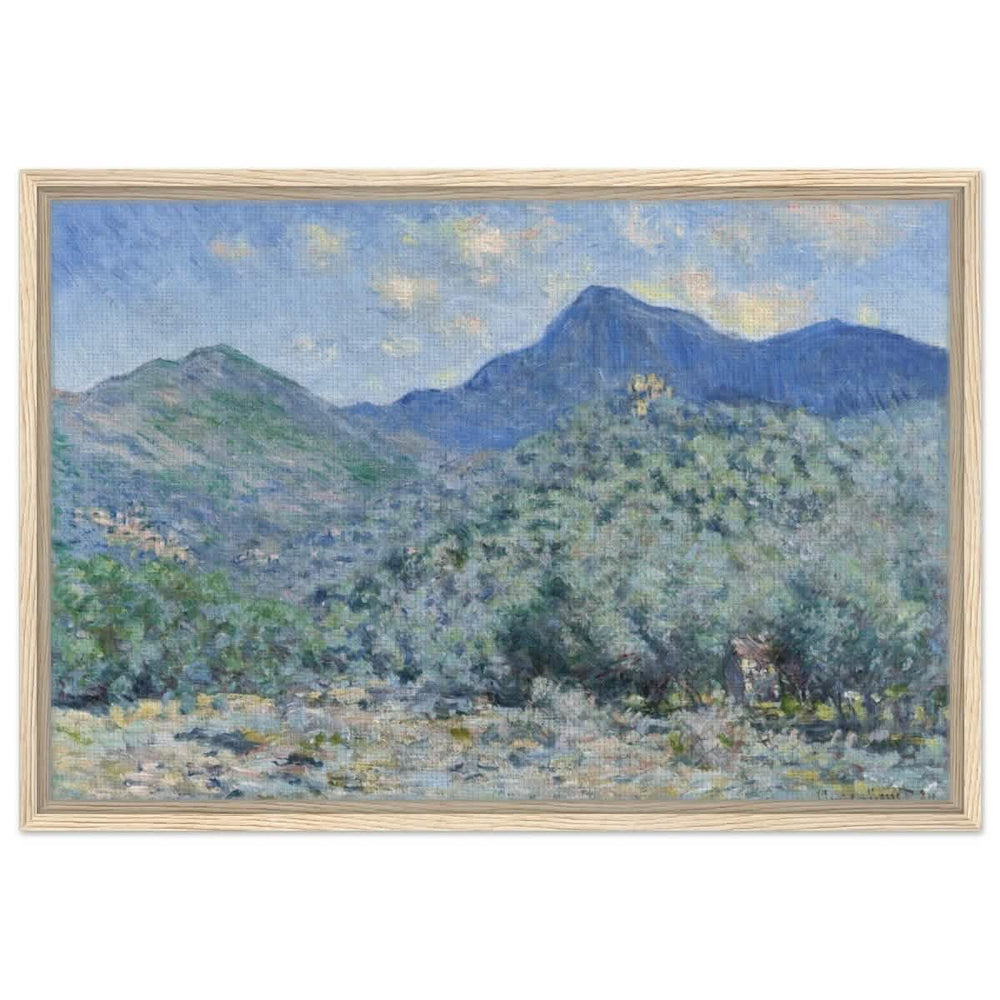 Valle Buona, Near Bordighera (1884) by Claude Monet | wall art print - 50x75 cm / 20x30″ - Framed Canvas - Wood frame