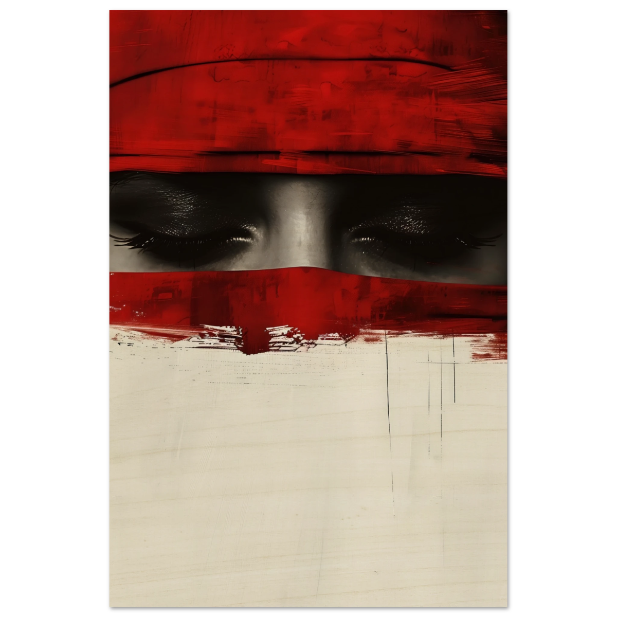 Veil of Secrets | Abstract Expressionism Wall art print - 30x45 cm / 12x18″ - Wood Prints - 
