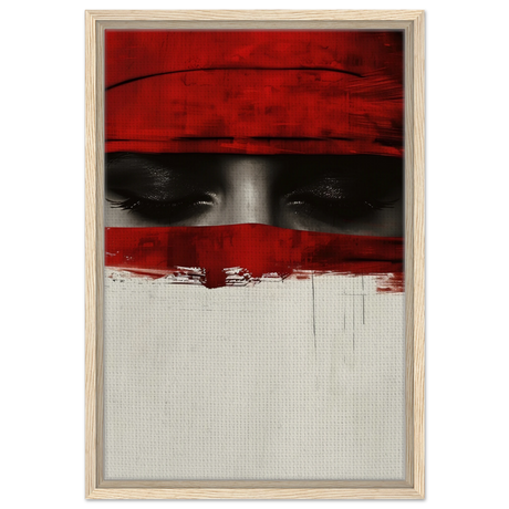 Veil of Secrets | Abstract Expressionism Wall art print - 40x60 cm / 16x24″ - Framed Canvas - Wood frame