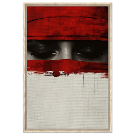 Veil of Secrets | Abstract Expressionism Wall art print - 60x90 cm / 24x36″ - Framed Canvas - Wood frame