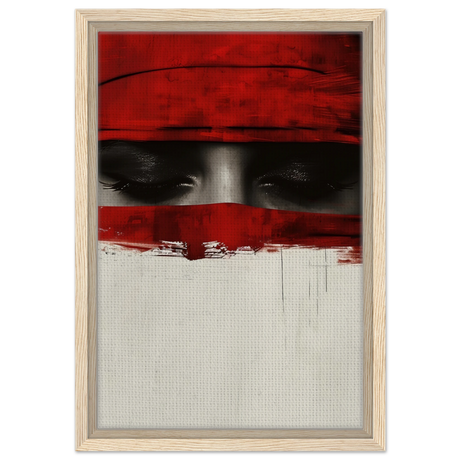 Veil of Secrets | Abstract Expressionism Wall art print - 30x45 cm / 12x18″ - Framed Canvas - Wood frame