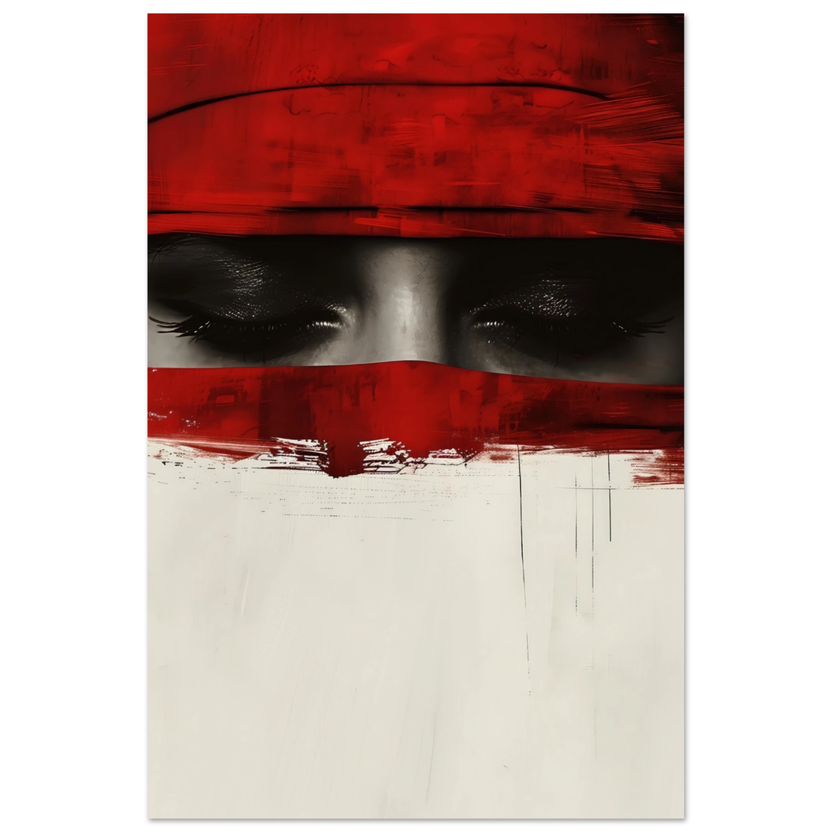 Veil of Secrets | Abstract Expressionism Wall art print - 30x45 cm / 12x18″ - Aluminum Print - 
