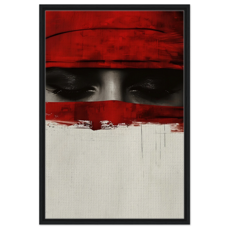 Veil of Secrets | Abstract Expressionism Wall art print - 60x90 cm / 24x36″ - Framed Canvas - Black frame