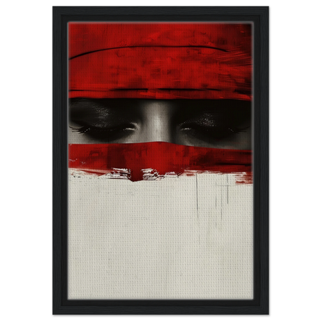 Veil of Secrets | Abstract Expressionism Wall art print - 30x45 cm / 12x18″ - Framed Canvas - Black frame