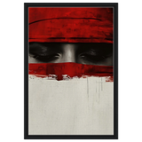 Veil of Secrets | Abstract Expressionism Wall art print - 50x75 cm / 20x30″ - Framed Canvas - Black frame