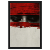 Veil of Secrets | Abstract Expressionism Wall art print - 40x60 cm / 16x24″ - Framed Canvas - Black frame