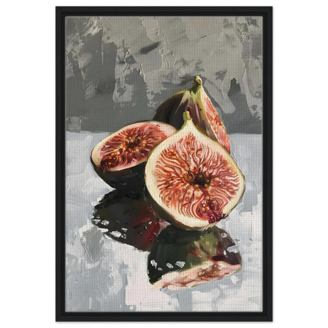 “Velvet Figs” | Wall Art Print - Framed Canvas - 50x75 cm / 20x30″ - Black frame