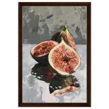 “Velvet Figs” | Wall Art Print - Framed Canvas - 40x60 cm / 16x24″ - Dark wood frame