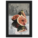 “Velvet Figs” | Wall Art Print - Framed Canvas - 20x30 cm / 8x12″ - Black frame