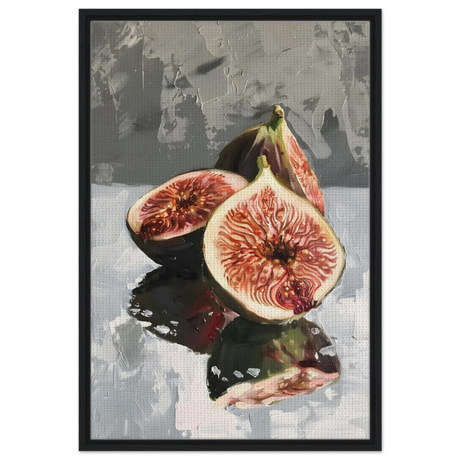 “Velvet Figs” | Wall Art Print - Framed Canvas - 60x90 cm / 24x36″ - Black frame