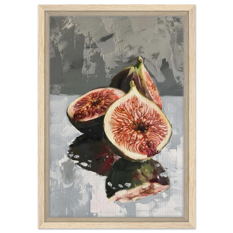 “Velvet Figs” | Wall Art Print - Framed Canvas - 30x45 cm / 12x18″ - Wood frame