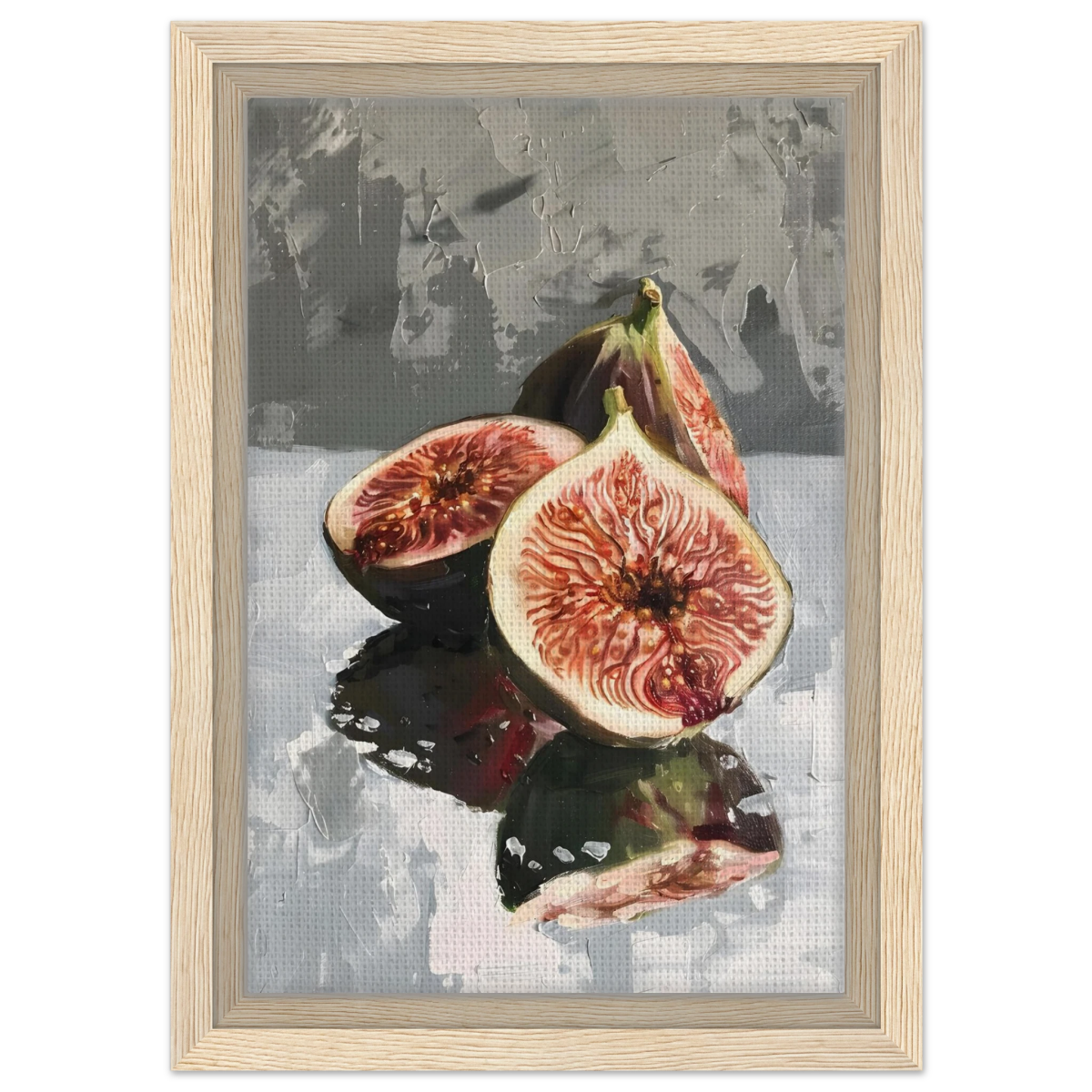 “Velvet Figs” | Wall Art Print - Framed Canvas - 20x30 cm / 8x12″ - Wood frame