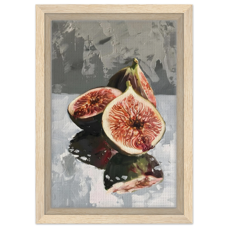 “Velvet Figs” | Wall Art Print - Framed Canvas - 20x30 cm / 8x12″ - Wood frame