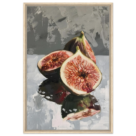 “Velvet Figs” | Wall Art Print - Framed Canvas - 60x90 cm / 24x36″ - Wood frame