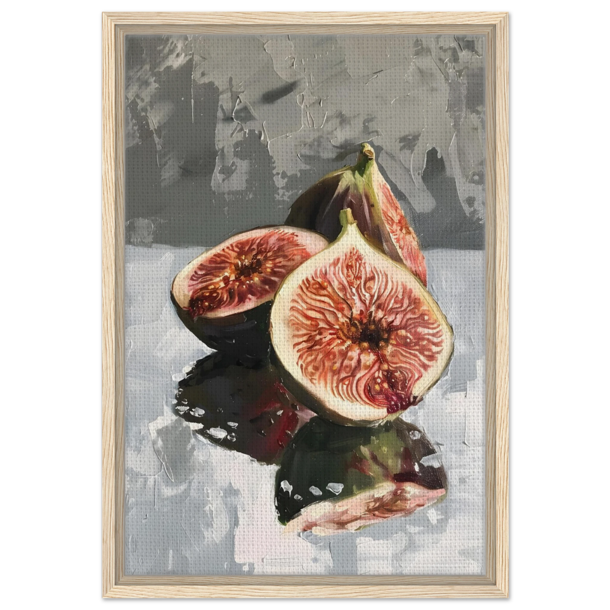 “Velvet Figs” | Wall Art Print - Framed Canvas - 40x60 cm / 16x24″ - Wood frame