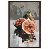 “Velvet Figs” | Wall Art Print - Framed Canvas - 60x90 cm / 24x36″ - Dark wood frame