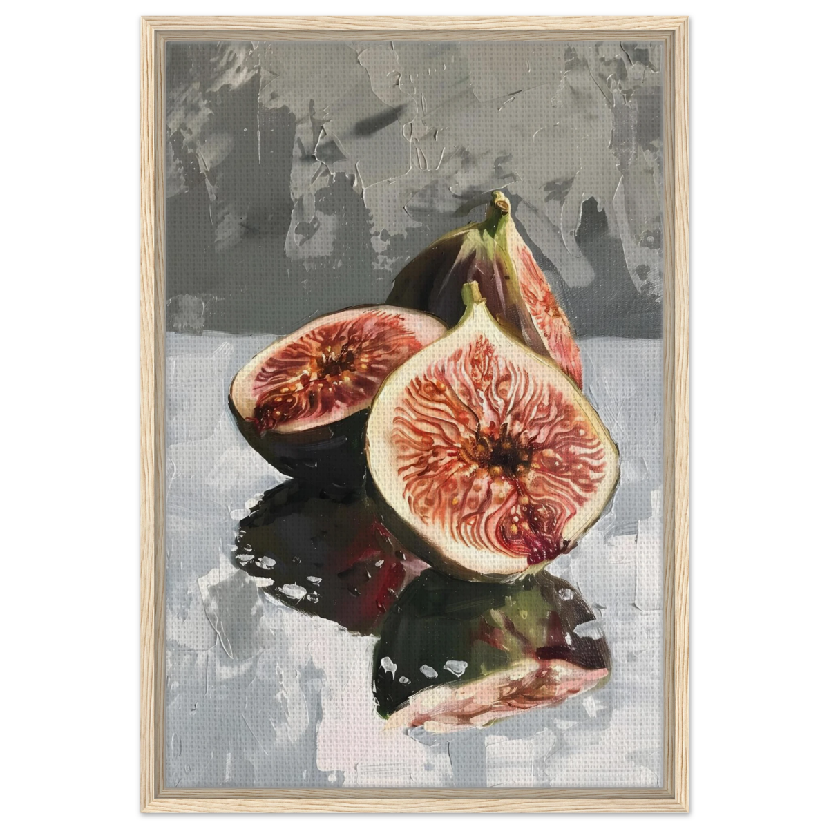 “Velvet Figs” | Wall Art Print - Framed Canvas - 50x75 cm / 20x30″ - Wood frame