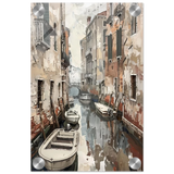 Venetian Canal Serenity – Gondola Boats Wall Art Print - Acrylic Print - 20x30 cm / 8x12″ - 