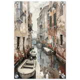 Venetian Canal Serenity – Gondola Boats Wall Art Print - Acrylic Print - 30x45 cm / 12x18″ - 