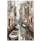 Venetian Canal Serenity – Gondola Boats Wall Art Print - Acrylic Print - 40x60 cm / 16x24″ - 
