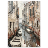 Venetian Canal Serenity – Gondola Boats Wall Art Print - Acrylic Print - 70x100 cm / 28x40″ - 