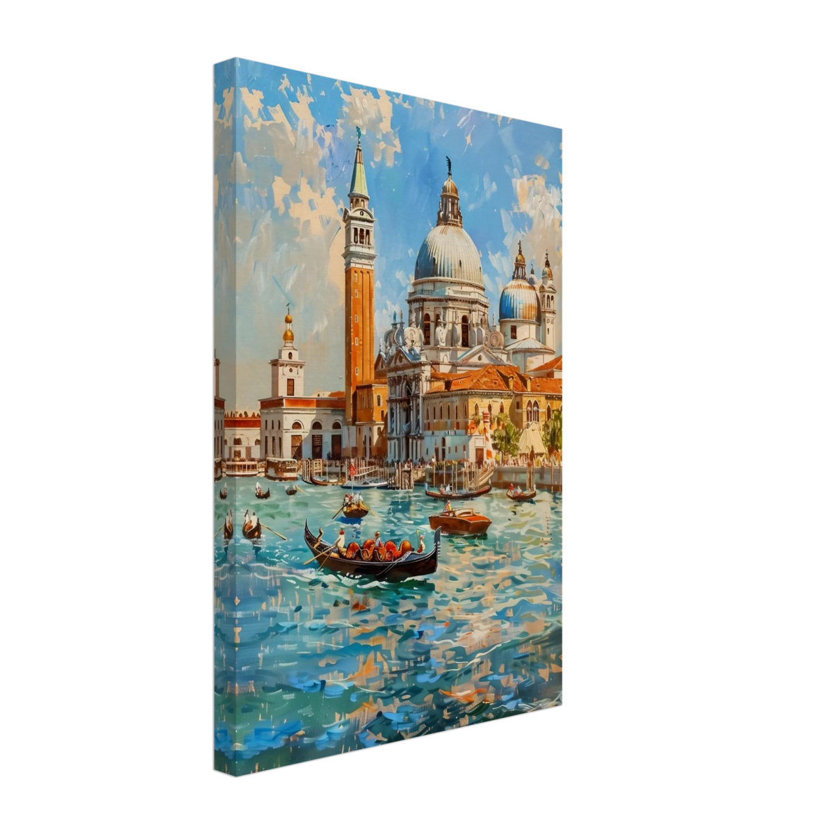 Venetian Grandeur – Gondolas on the Grand Canal Wall Art Print - Canvas - 30x45 cm / 12x18″ - 