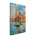 Venetian Grandeur – Gondolas on the Grand Canal Wall Art Print - Canvas - 30x45 cm / 12x18″ - 