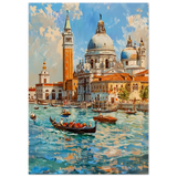 Venetian Grandeur – Gondolas on the Grand Canal Wall Art Print - Fine Art Poster - 70x100 cm / 28x40″ - 