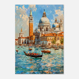 Venetian Grandeur – Gondolas on the Grand Canal Wall Art Print - Aluminum Print - 70x100 cm / 28x40″ - 