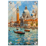 Venetian Grandeur – Gondolas on the Grand Canal Wall Art Print - Acrylic Print - 20x30 cm / 8x12″ - 
