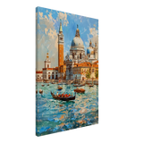 Venetian Grandeur – Gondolas on the Grand Canal Wall Art Print - Canvas - 50x75 cm / 20x30″ - 