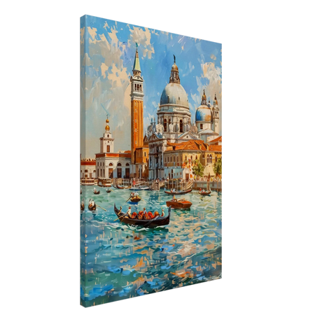 Venetian Grandeur – Gondolas on the Grand Canal Wall Art Print - Canvas - 50x75 cm / 20x30″ - 