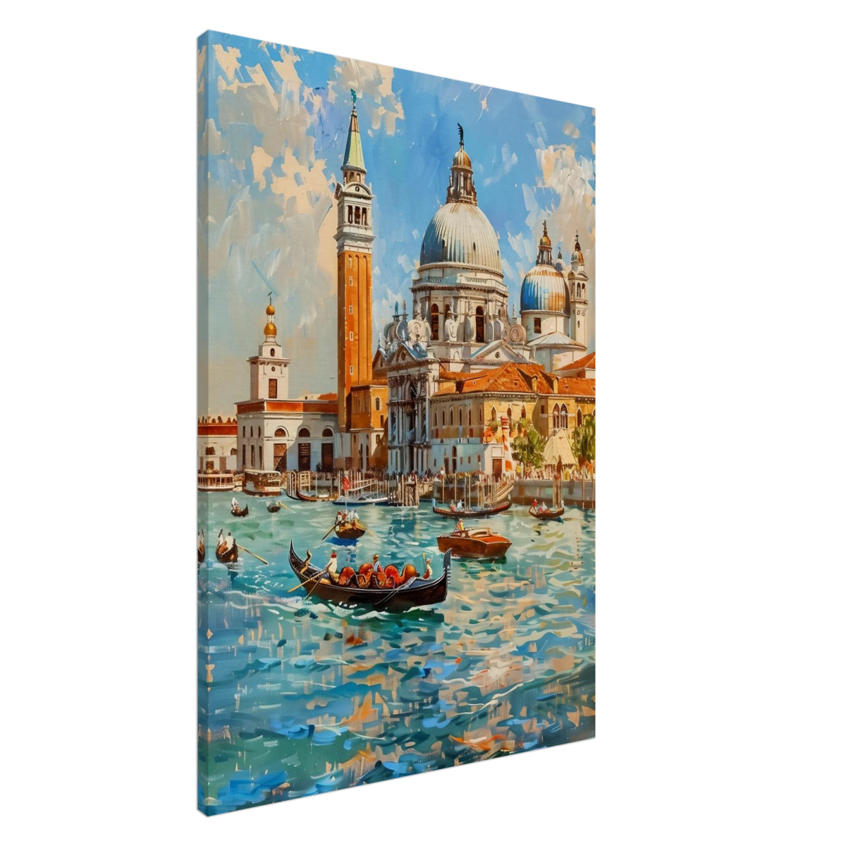 Venetian Grandeur – Gondolas on the Grand Canal Wall Art Print - Canvas - 70x100 cm / 28x40″ - 
