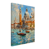 Venetian Grandeur – Gondolas on the Grand Canal Wall Art Print - Canvas - 45x60 cm / 18x24″ - 