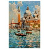 Venetian Grandeur – Gondolas on the Grand Canal Wall Art Print - Wood Prints - 30x45 cm / 12x18″ - 