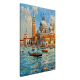 Venetian Grandeur – Gondolas on the Grand Canal Wall Art Print - Canvas - 60x90 cm / 24x36″ - 